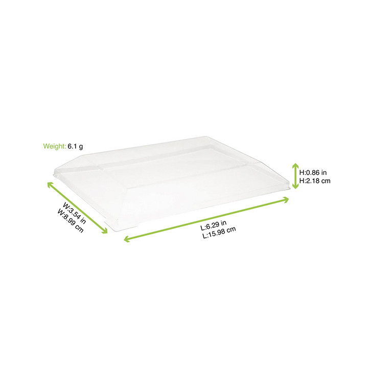 Plastic Lid PET Clear 15,5x8,5cm (25 Units) 