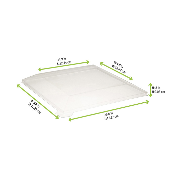 Plastic Lid PET Clear 17x17cm (100 Units)