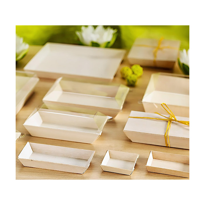 Wooden Mini Plate Square Shape 7x7x1,5cm (200 Units)