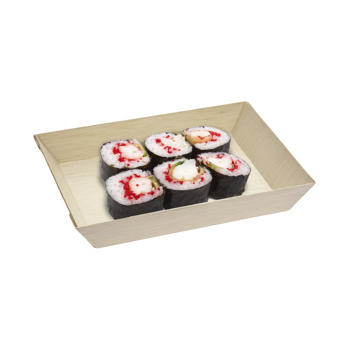 Wooden Tray 18x13x2,8cm 500ml (25 Units) 