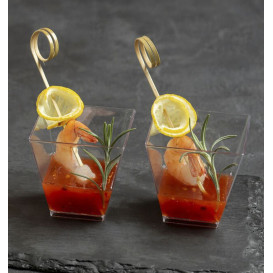 Bamboo Food Pick with Ripple Handle Design 9cm (1.000 Units)