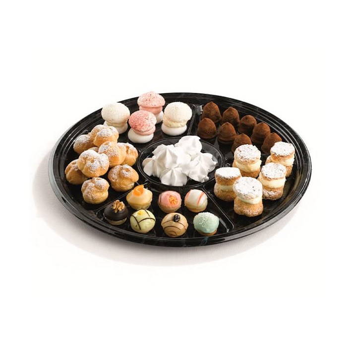 Plastic Tray Marble 6C 30 cm (50 Uds)