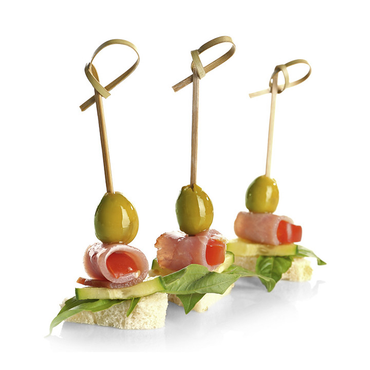 Natural Bamboo Bow Skewer 10cm (250 Units)  