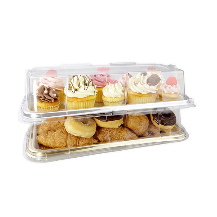 Plastic Platter Rectangular Shape Silver 35X16 cm (50 Units)