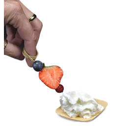 Bamboo Food Pick with Ripple Handle Design 9cm (1.000 Units)