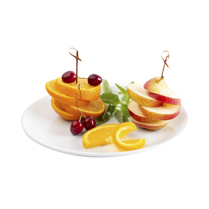 Bamboo Food Pick Bow Design Red 18cm (5000 Units)