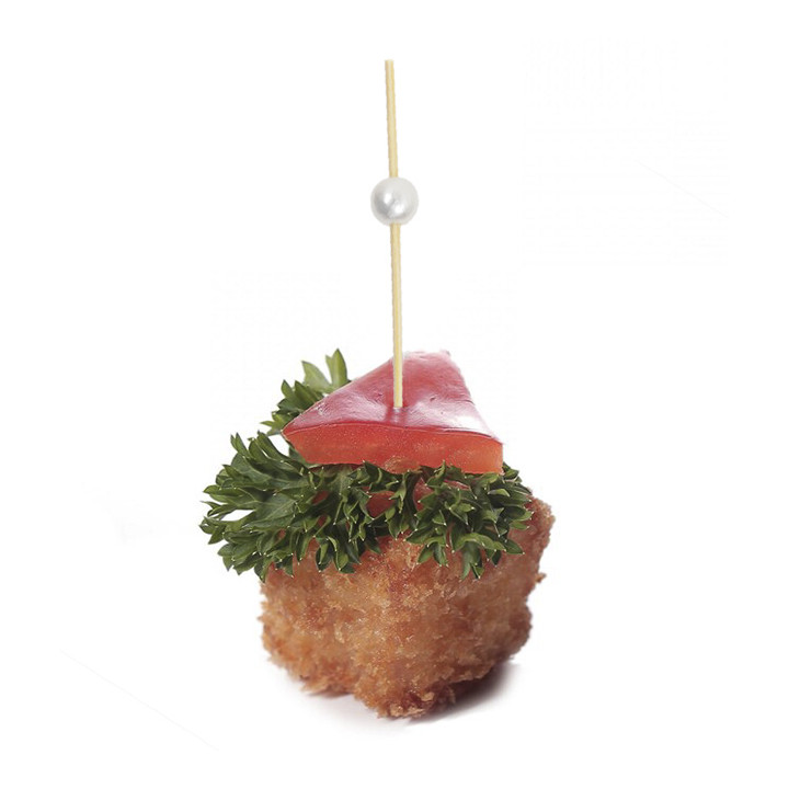 Bamboo Food Pick Pearl Design 9cm (1.200 Units)