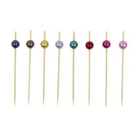 Bamboo “Pearl” Skewers Assortment 9cm (100 Units)  