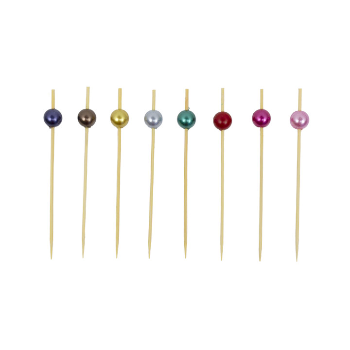 Bamboo “Pearl” Skewers Assortment 9cm (100 Units)  