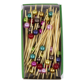 Bamboo “Pearl” Skewers Assortment 9cm (100 Units)  