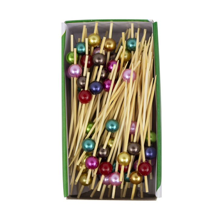 Bamboo “Pearl” Skewers Assortment 9cm (100 Units)  
