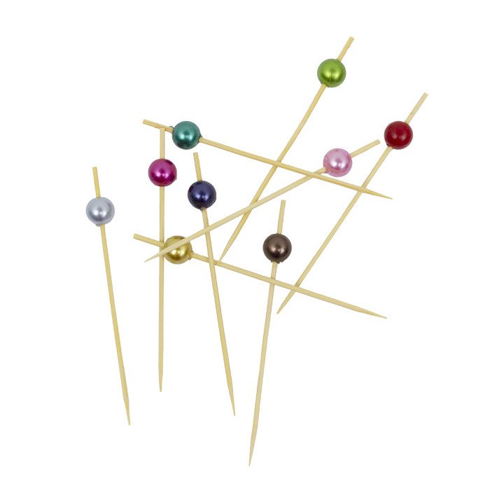 Bamboo “Pearl” Skewers Assortment 9cm (100 Units)  