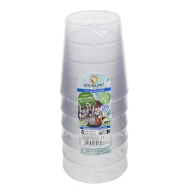 Reusable Durable Glass SAN Tumbler Frost 420ml (6 Units)