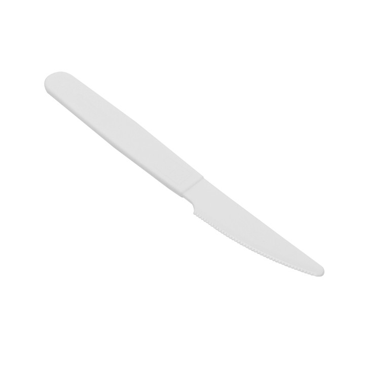 Reusable Durable Knife PP Mineral White 18,5cm (180 Units)