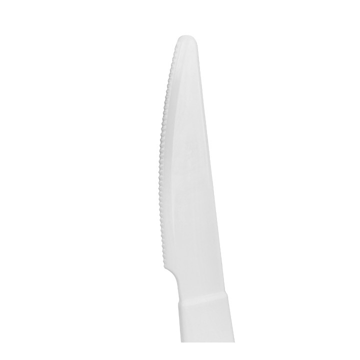 Reusable Durable Knife PP Mineral White 18,5cm (180 Units)