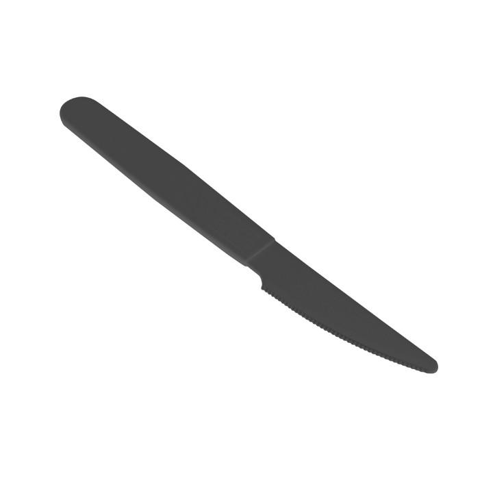 Reusable Durable Knife PP Mineral Anthracite 18,5cm (6 Units)