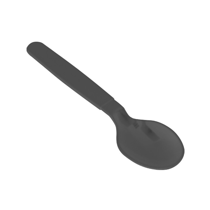 Reusable Durable Spoon PP Mineral Anthracite 18,5cm (6 Units)
