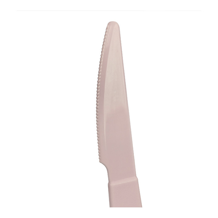 Reusable Durable Knife PP Mineral Pink 18,5cm (180 Units)