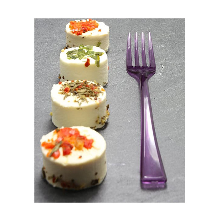 Plastic Fork Premium Eggplant 19cm (10 Units) 