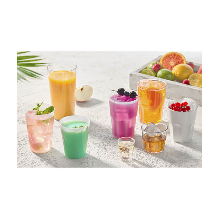 Reusable Durable Glass SAN Mini Drink Clear 160ml (8 Units) 