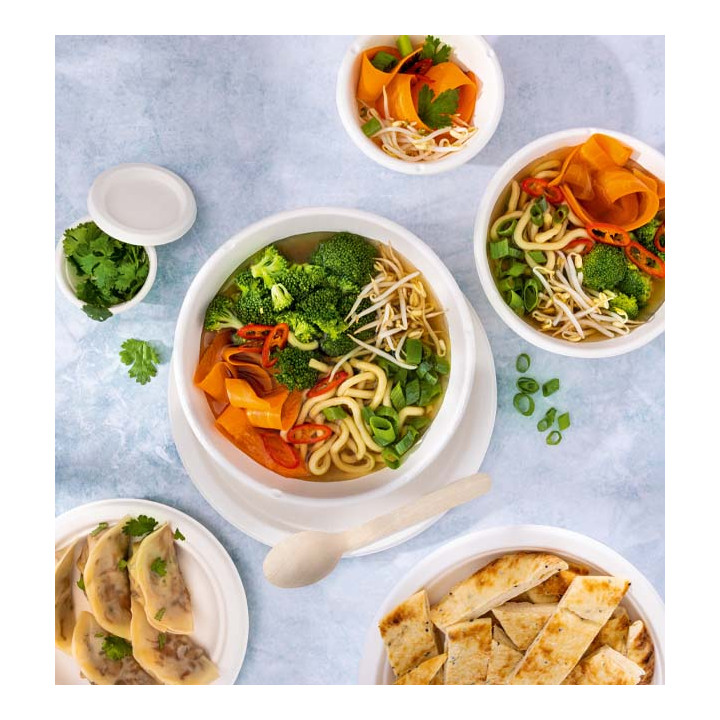 Sugarcane Plate Bagasse White Ø17,5 cm (50 Units) 