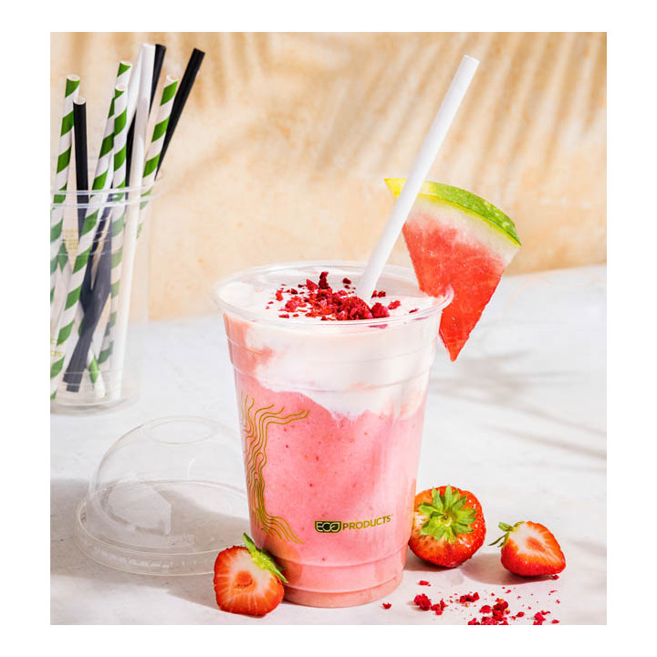 Compostable PLA Cup "Green Stripe" Ø9,5cm 470ml (1.000 Units)