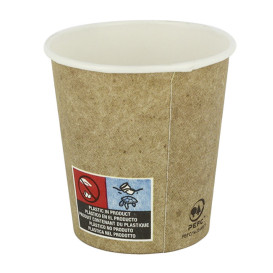 Paper Cup Kraft 4Oz/120ml Ø6,2cm (80 Units) 