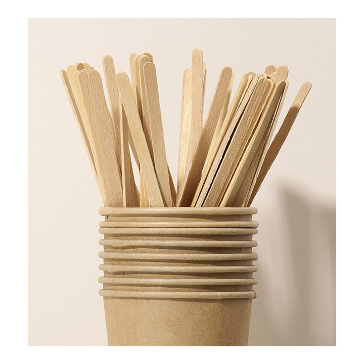 Wooden Coffee Stirrer Natural 17,6 cm (1000 Units) 