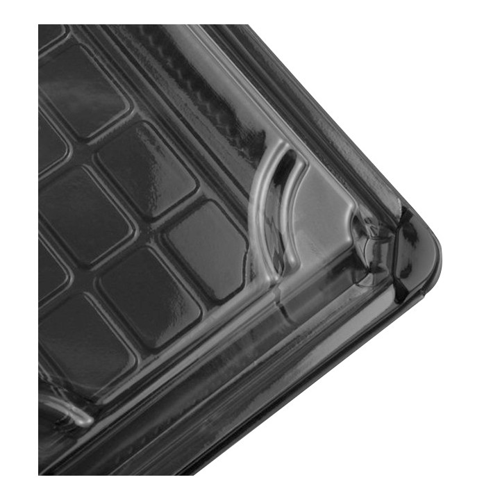Sushi Tray and Lid PLA Black 15,0x23,0 cm (600 Units)