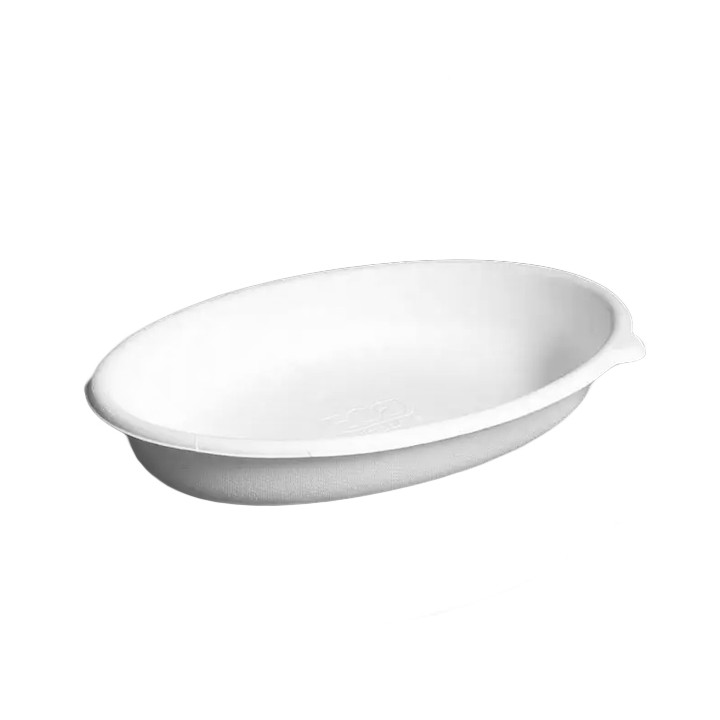 Sugarcane Tray Ecologic Oval White 940ml (50 Units)
