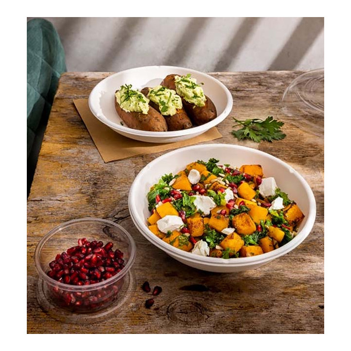 Sugarcane Bowl Bagasse White 470ml (50 Units) 