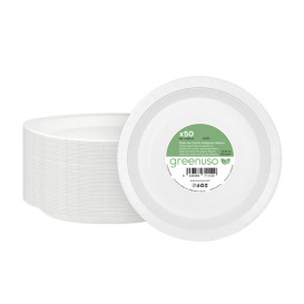 Paper Plate Round Greaseproof Shape White  Ø18cm 250g/m² (350 Units)
