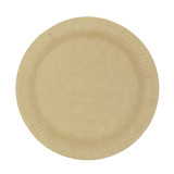 Round Paper Plate “Radial” Kraft Ø18cm 200gr/m² (50 Units)