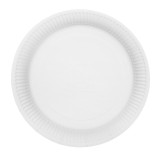 Round Paper Plate “Radial” White Ø23cm 200gr/m² (50 Units)