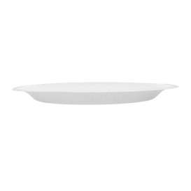 Round Paper Plate “Radial” White Ø23cm 200gr/m² (650 Units)