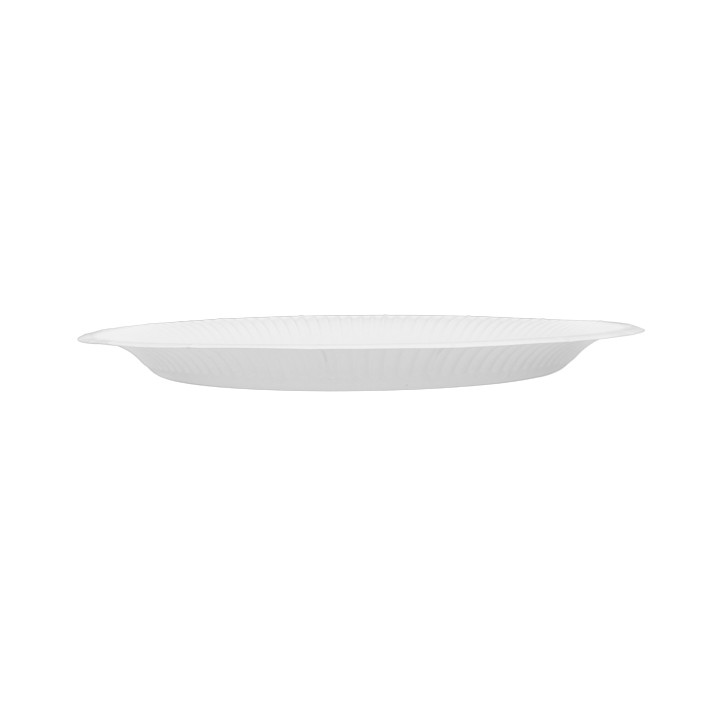 Round Paper Plate “Radial” White Ø23cm 200gr/m² (50 Units)
