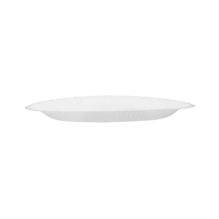 Round Paper Plate “Radial” White Ø18cm 200gr/m² (50 Units)
