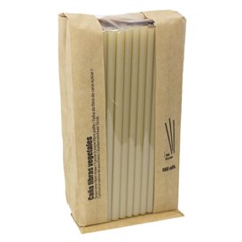 Eco Sugar Cane Straw Ø0,8cm 15cm (50 Units)