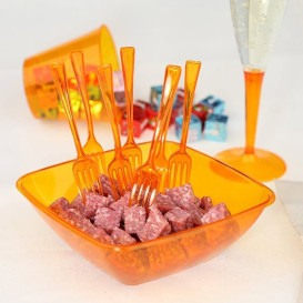 Plastic Cup PS Injection Moulding Orange 230 ml (10 Units) 