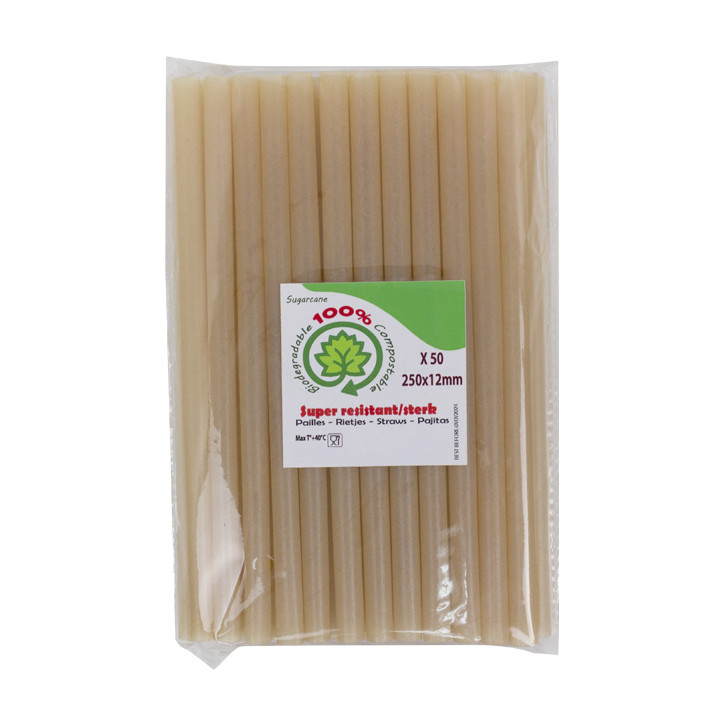 Eco Sugar Cane Straw Ø1,2cm 25cm (1.000 Units)