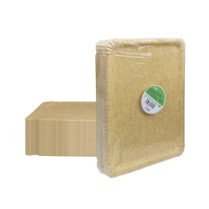 Paper Tray Kraft "Flower" 25x34cm 390g/m² (350 Units)