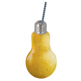 Plastic Bottle Light Bulb Design PET Clear 400ml (25 Units)