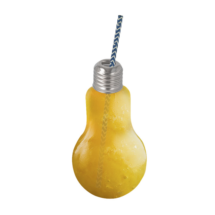 Plastic Bottle Light Bulb Design PET Clear 400ml (25 Units)