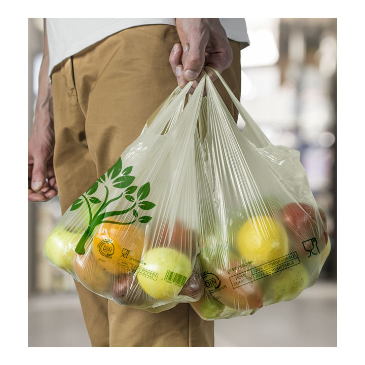 Plastic T-Shirt Bag Home Compost “Classic” 35x50cm 17,5µm (1.000 Units)