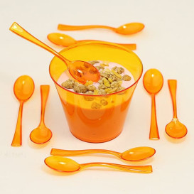 Plastic Cup PS Injection Moulding Orange 230 ml (150 Units)