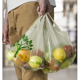 Plastic T-Shirt Bag Home Compost “Be Eco!” 50x60cm 22,5µm (500 Units)