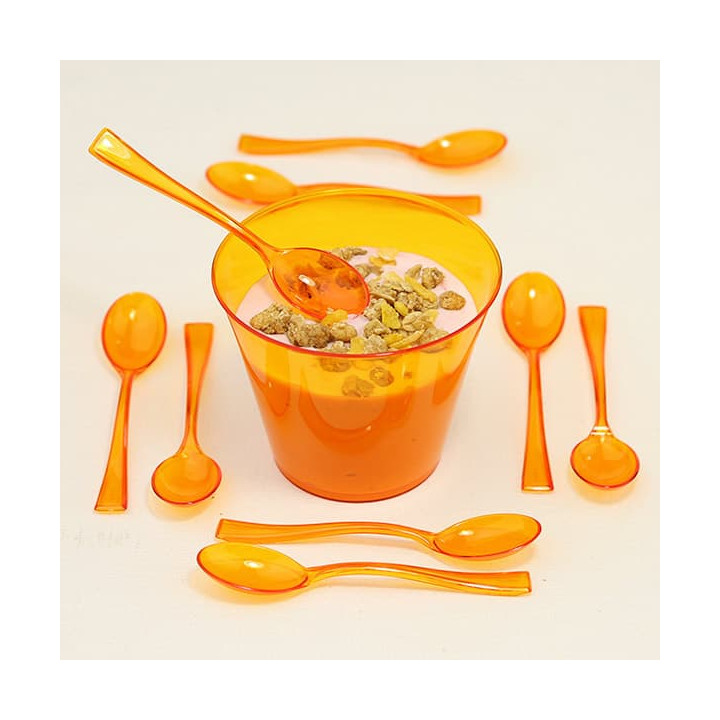 Plastic Spoon Premium Orange 16cm (180 Units)