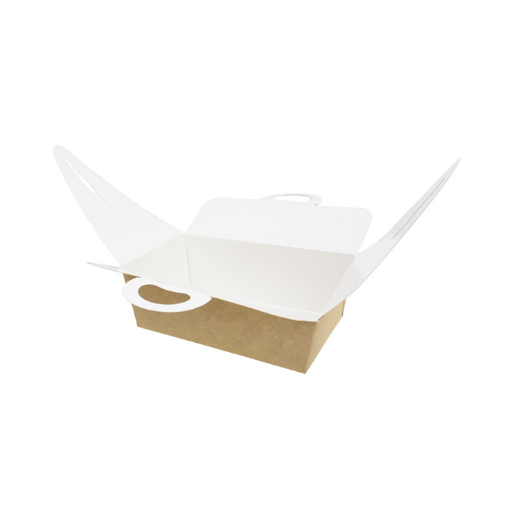 American Box with handles "Doggy Bag" Kraft 16x9,5x6cm (200 Units)