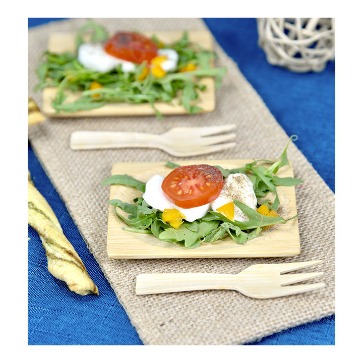 Bamboo Tasting Plate 6x8cm (12 Units) 