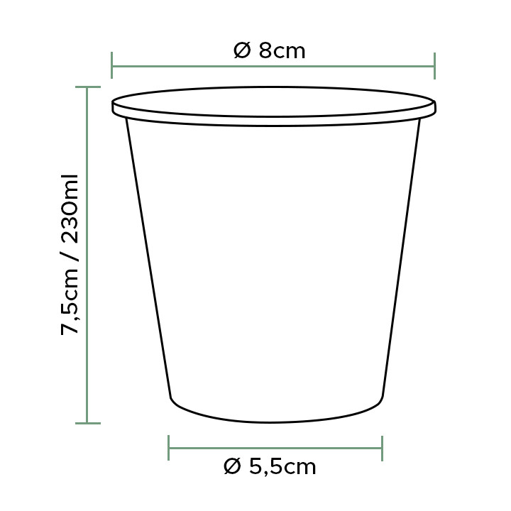 Reusable Economy Shot PS Bicolour Blue 230ml (30 Units) 